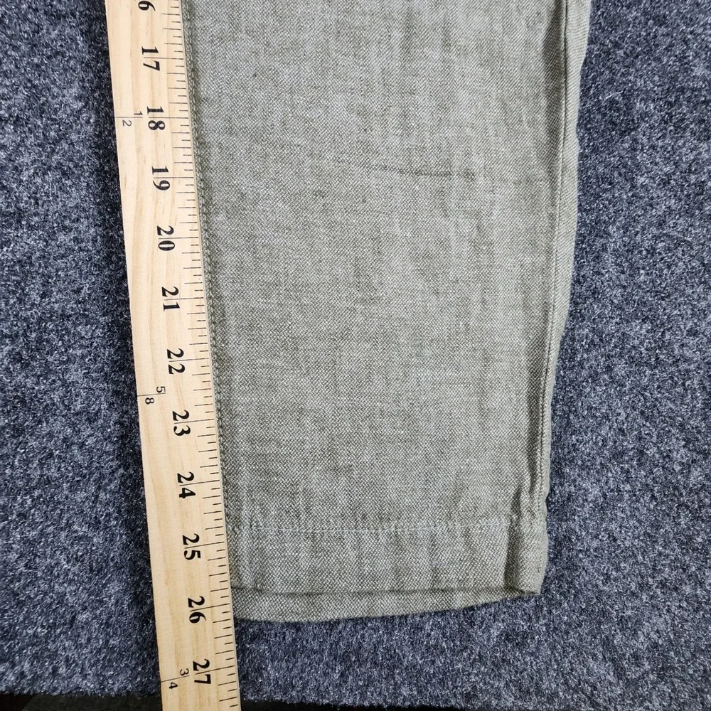 Banana Republic Mason Athletic Tapered Pants Mens 33x30 Olive Linen Cotton EUC